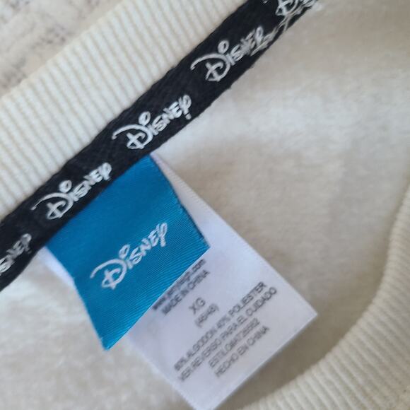Disney Women's Cream Mickey Mouse Crewneck Sweater Size XL - Picture 4 of 7